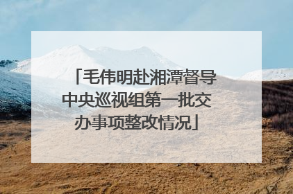毛伟明赴湘潭督导中央巡视组第一批交办事项整改情况