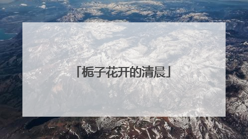 栀子花开的清晨