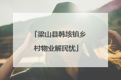 梁山县韩垓镇乡村物业解民忧