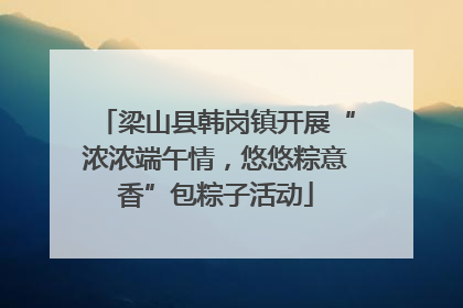 梁山县韩岗镇开展“浓浓端午情，悠悠粽意香”包粽子活动