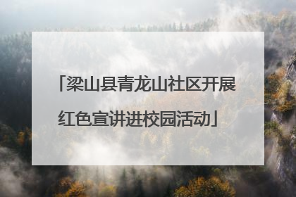 梁山县青龙山社区开展红色宣讲进校园活动