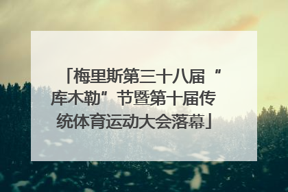 梅里斯第三十八届“库木勒”节暨第十届传统体育运动大会落幕