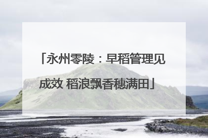 永州零陵：早稻管理见成效 稻浪飘香穗满田
