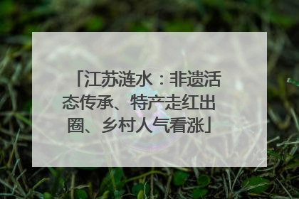 江苏涟水：非遗活态传承、特产走红出圈、乡村人气看涨