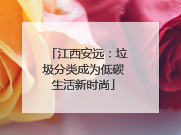江西安远：垃圾分类成为低碳生活新时尚