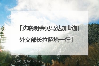 沈晓明会见马达加斯加外交部长拉萨塔一行