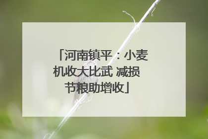 河南镇平：小麦机收大比武 减损节粮助增收