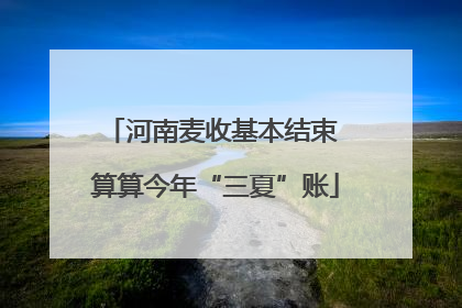 河南麦收基本结束 算算今年“三夏”账