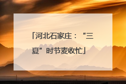 河北石家庄：“三夏”时节麦收忙