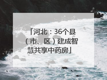 河北：36个县（市、区）建成智慧共享中药房