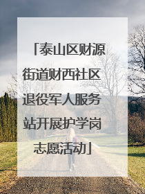 泰山区财源街道财西社区退役军人服务站开展护学岗志愿活动