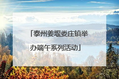 泰州姜堰娄庄镇举办端午系列活动