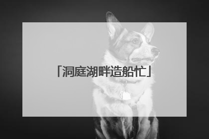 洞庭湖畔造船忙