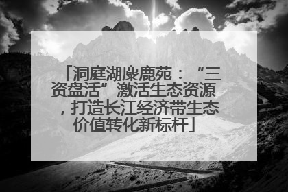 洞庭湖麋鹿苑：“三资盘活”激活生态资源，打造长江经济带生态价值转化新标杆