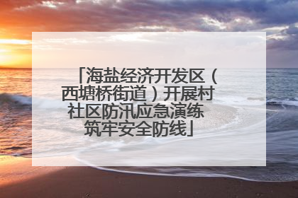海盐经济开发区（西塘桥街道）开展村社区防汛应急演练 筑牢安全防线