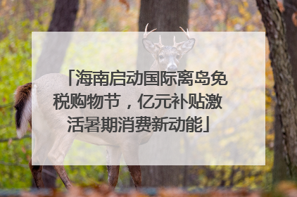 海南启动国际离岛免税购物节，亿元补贴激活暑期消费新动能