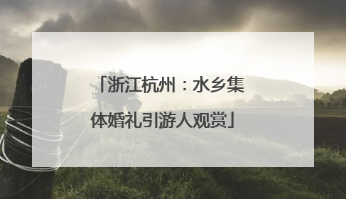浙江杭州：水乡集体婚礼引游人观赏