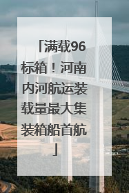 满载96标箱！河南内河航运装载量最大集装箱船首航