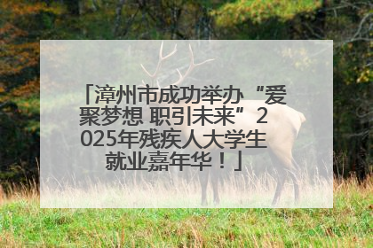 漳州市成功举办“爱聚梦想 职引未来”2025年残疾人大学生就业嘉年华！
