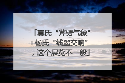 莫氏“斧劈气象”+杨氏“线墨交响”，这个展览不一般