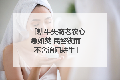 耕牛失窃老农心急如焚 民警锲而不舍追回耕牛