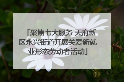 聚焦七大服务 天府新区永兴街道开展关爱新就业形态劳动者活动