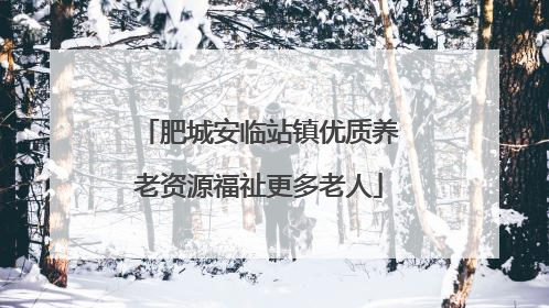 肥城安临站镇优质养老资源福祉更多老人