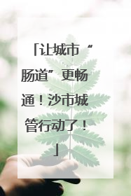 让城市“肠道”更畅通！沙市城管行动了！