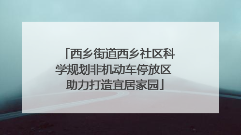 西乡街道西乡社区科学规划非机动车停放区 助力打造宜居家园