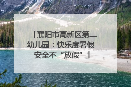 襄阳市高新区第二幼儿园：快乐度暑假 安全不“放假”