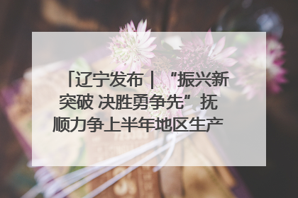 辽宁发布｜“振兴新突破 决胜勇争先”抚顺力争上半年地区生产总值增长7%左右