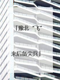 豫北“飞”来后备尖兵