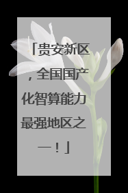贵安新区，全国国产化智算能力最强地区之一！