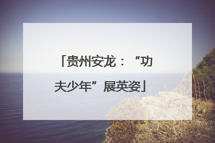 贵州安龙：“功夫少年”展英姿