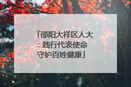 邵阳大祥区人大：践行代表使命 守护百姓健康