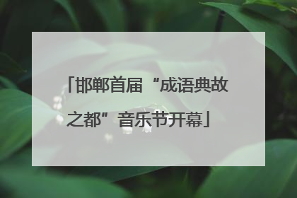 邯郸首届“成语典故之都”音乐节开幕