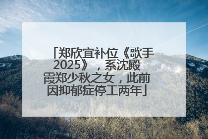 郑欣宜补位《歌手2025》，系沈殿霞郑少秋之女，此前因抑郁症停工两年