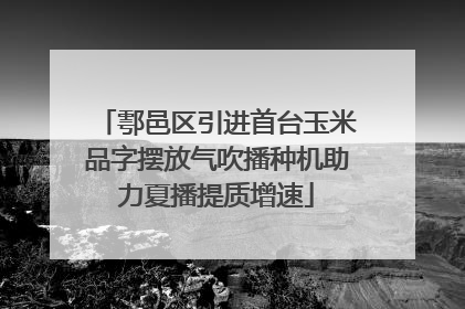 鄠邑区引进首台玉米品字摆放气吹播种机助力夏播提质增速
