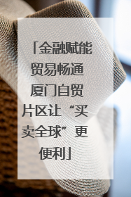 金融赋能 贸易畅通 厦门自贸片区让“买卖全球”更便利