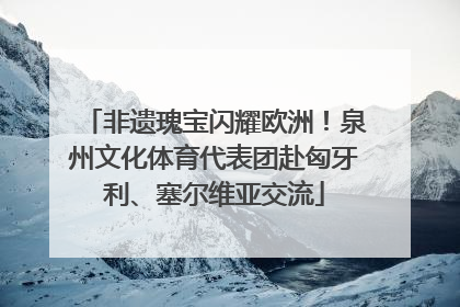 非遗瑰宝闪耀欧洲！泉州文化体育代表团赴匈牙利、塞尔维亚交流