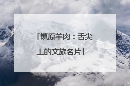镇原羊肉：舌尖上的文旅名片