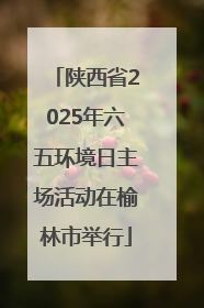 陕西省2025年六五环境日主场活动在榆林市举行