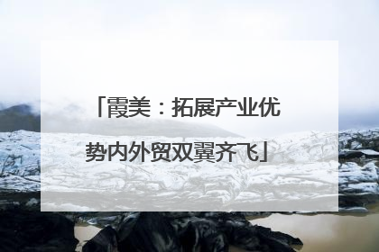 霞美：拓展产业优势内外贸双翼齐飞