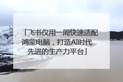 飞书仅用一周快速适配鸿蒙电脑，打造AI时代先进的生产力平台