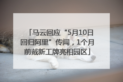 马云回应“5月10日回归阿里”传闻，1个月前戴新工牌亮相园区