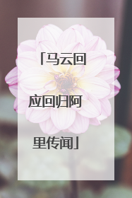 马云回应回归阿里传闻