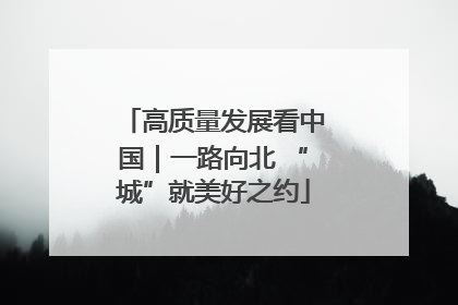 高质量发展看中国｜一路向北 “城”就美好之约