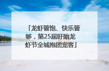 龙虾管饱、快乐管够，第25届盱眙龙虾节全城抱团宠客
