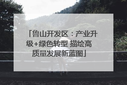 鲁山开发区：产业升级+绿色转型 描绘高质量发展新蓝图