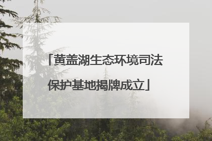 黄盖湖生态环境司法保护基地揭牌成立